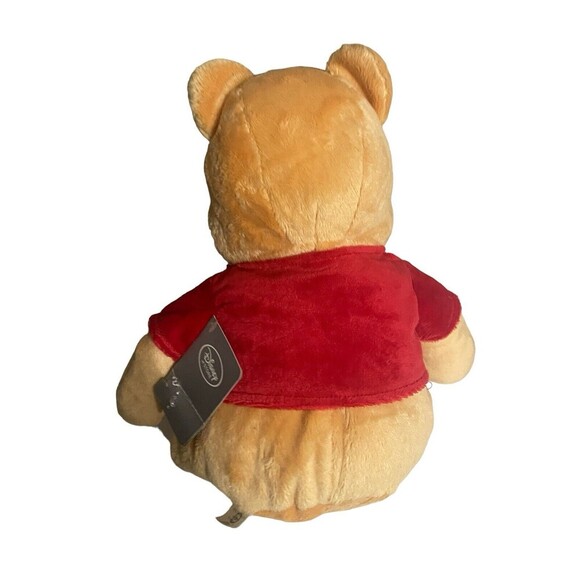 Disney Store Winnie The Pooh 16” Plush Stuffed Classic Bear Red Sweater - Picture 2 of 16